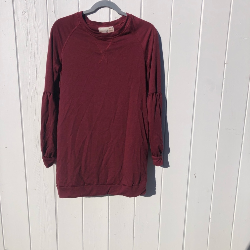 Jackson Rowe Oversized Maroon Sweatshirt X Small